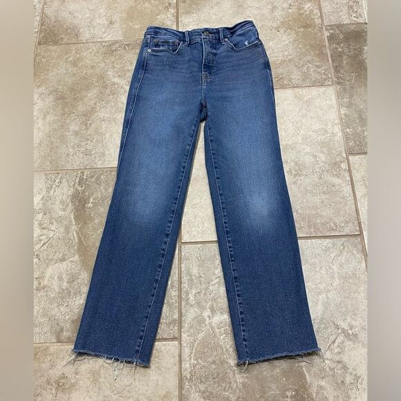 Good American High Rise Ankle Fray Jeans Size 4 (27x28) Women’s EUC - Picture 10 of 11